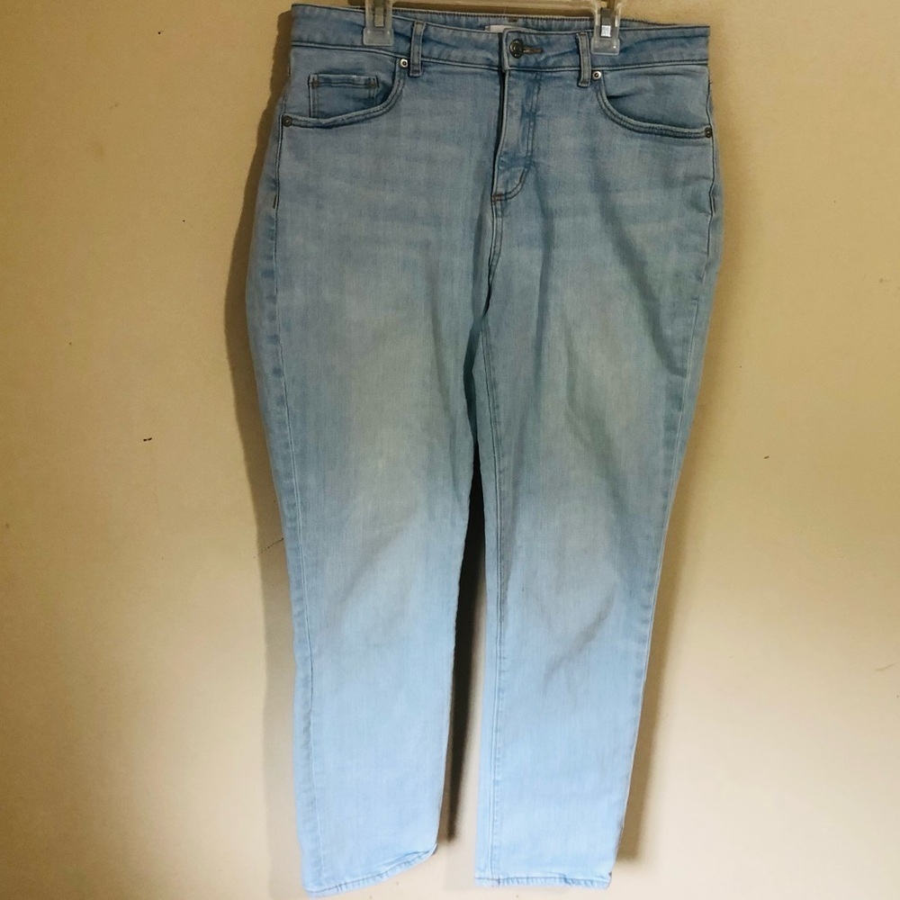 LOFT Girlfriend Light Wash Straight Jeans
